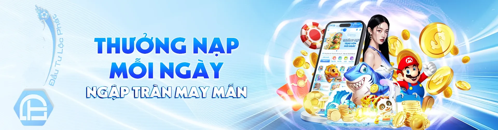 Hình ảnh quảng cáo của d8win hiển thị nền tảng và các lợi ích